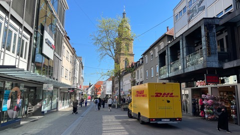 Die Heilbronner Innenstadt soll mehr Pflanzen und Grüninseln bekommen. (Foto: SWR) Die Heilbronner Innenstadt soll mehr Pflanzen und Grüninseln bekommen.