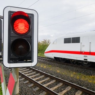 Ein ICE fährt auf der Schnellfahrstrecke zwischen Mannheim und Stuttgart, die ab Donnerstag gesperrt wird. (Archivbild)