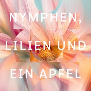 Nymphen, Lilien und ein Apfel