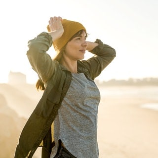 Frau am Strand