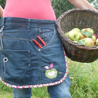 Gartenschürze aus alten Jeans