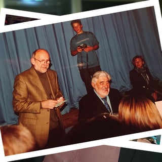 Ehemaliger Lehrer Heinz Fischer holt Mario Adorf an das Konrad-Adenauer-Gymnasium