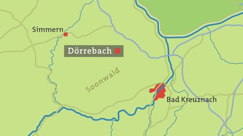 Karte Dörrebach (Foto: SWR) Karte Dörrebach