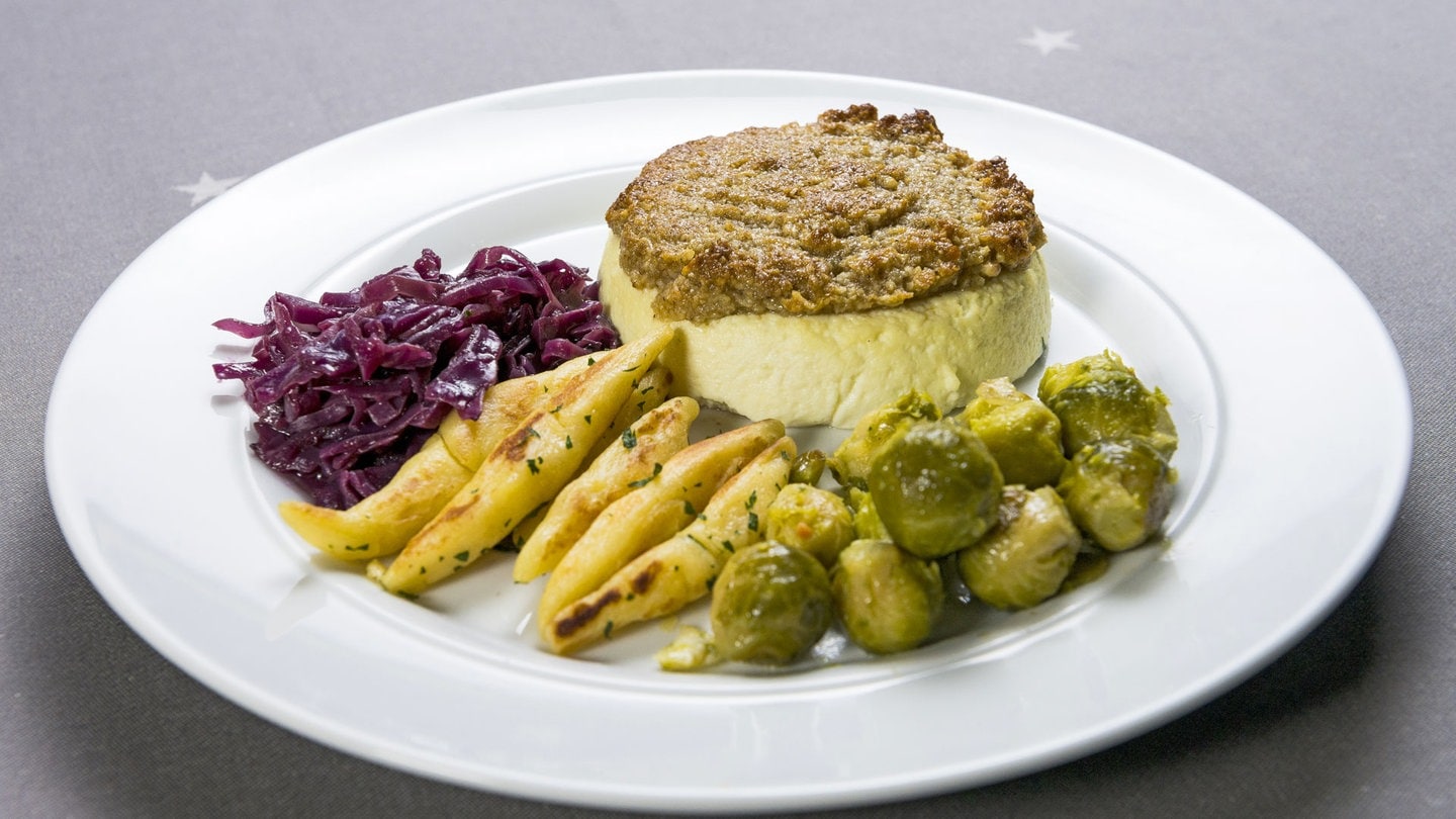 Vegetarische Variante: Bratkäse überbacken