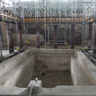 Dieser Pool im entdeckten Luxusbad einer Privatvilla in Pompeji ist so groß, dass 20 bis 30 Menschen darin baden konnten.